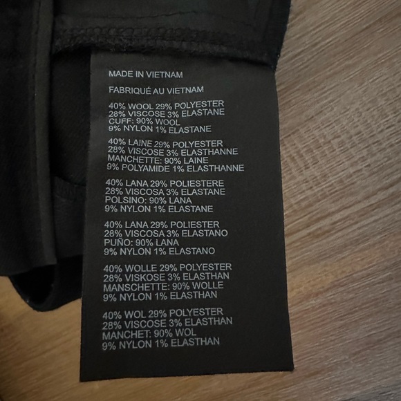 Club Monaco black tailored joggers - size 6 - Picture 4 of 4